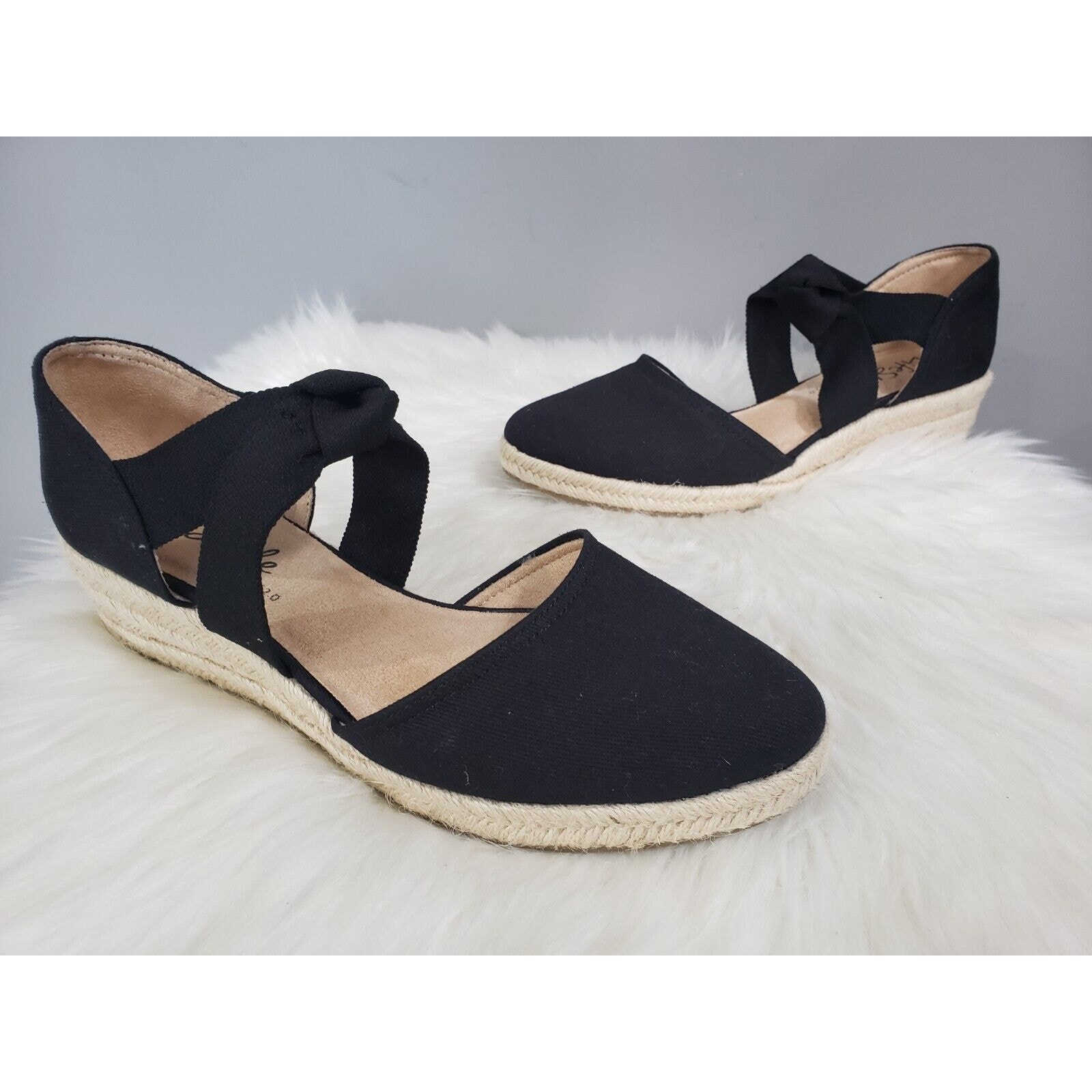 New Without Box Size 8 Lifestride Women Kascade Espadrille Wedge Mary Jane Flat